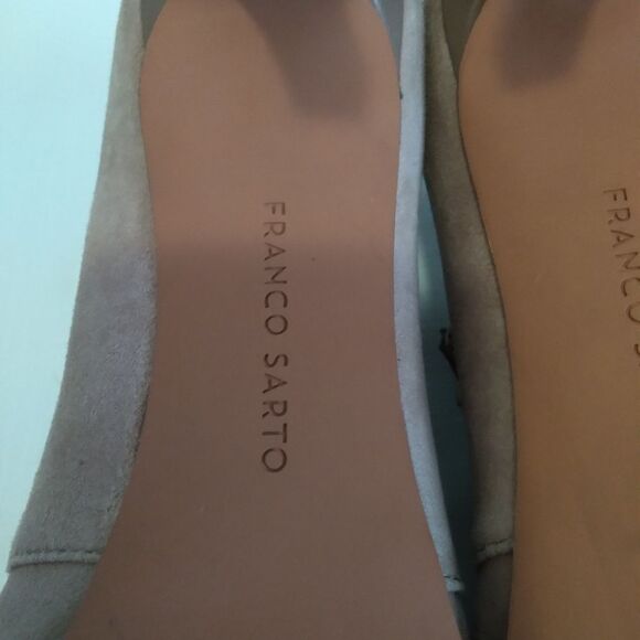 Franco Sarto Serene Tan Leather Suede Stiletto Heel Ankle Booties Women's Size 8 - Picture 8 of 14